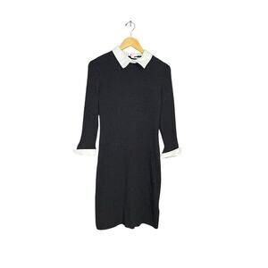 Lauren Ralph Lauren Cable Sweater Dress L Point Collar Timeless GossipGirl Prep